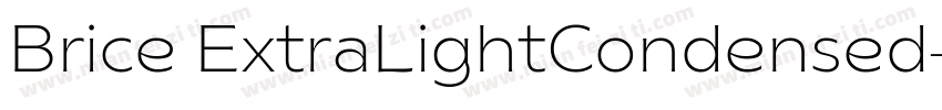 Brice ExtraLightCondensed字体转换